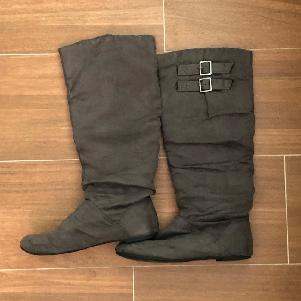Gray boots